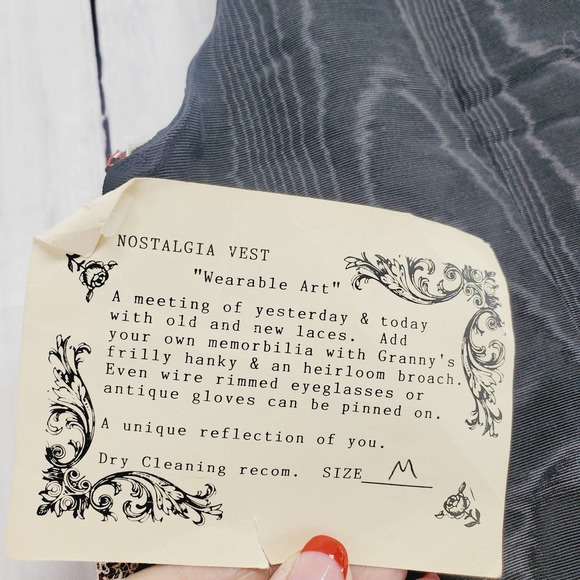 Vintage Patchwork Pig Nostalgia "Wearable Art" On of a Kind Patched Vest - Picture 8 of 8